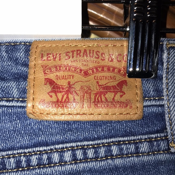 Levi’s Distressed 711 Skinny Jeans Mid-Rise Medium Blue Wash Denim - Picture 12 of 15